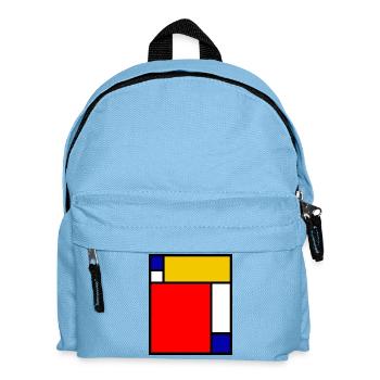 Mondrian 4 - Kinder Rucksack - Hellblau - Vorne