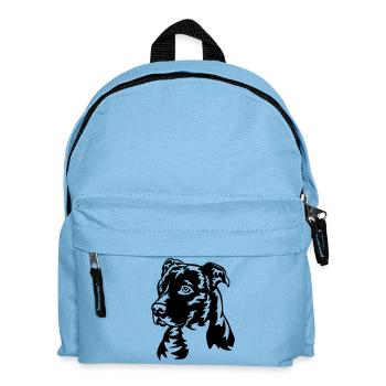 American Staffordshire Terrier Kopf - Kinder Rucksack - Hellblau - Vorne