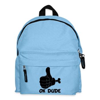 Ok man! (black) - Kids' Backpack - light blue - Front