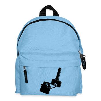 Key with house key to ring logo - Kids' Backpack - light blue - Front