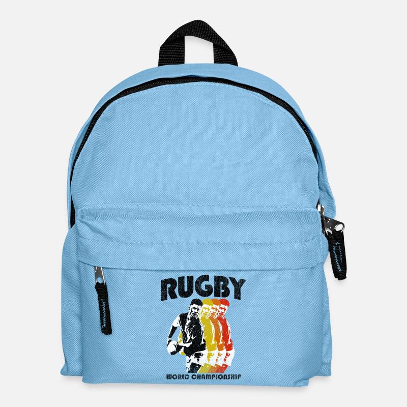 Conception des couleurs du Championnat du Monde de Rugby - Sac à dos Enfant - bleu clair