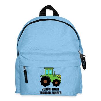 Traktor Nutzfahrzeug Landwirtschaft Statement Feld - Kinder Rucksack - Hellblau - Vorne