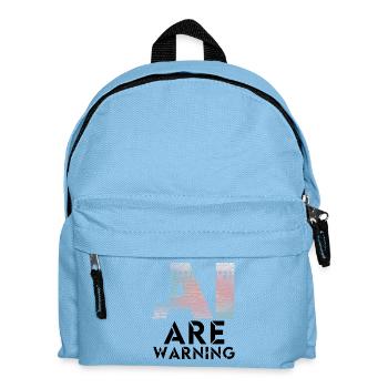 AI alert Caution artificial intelligence - Kids' Backpack - light blue - Front