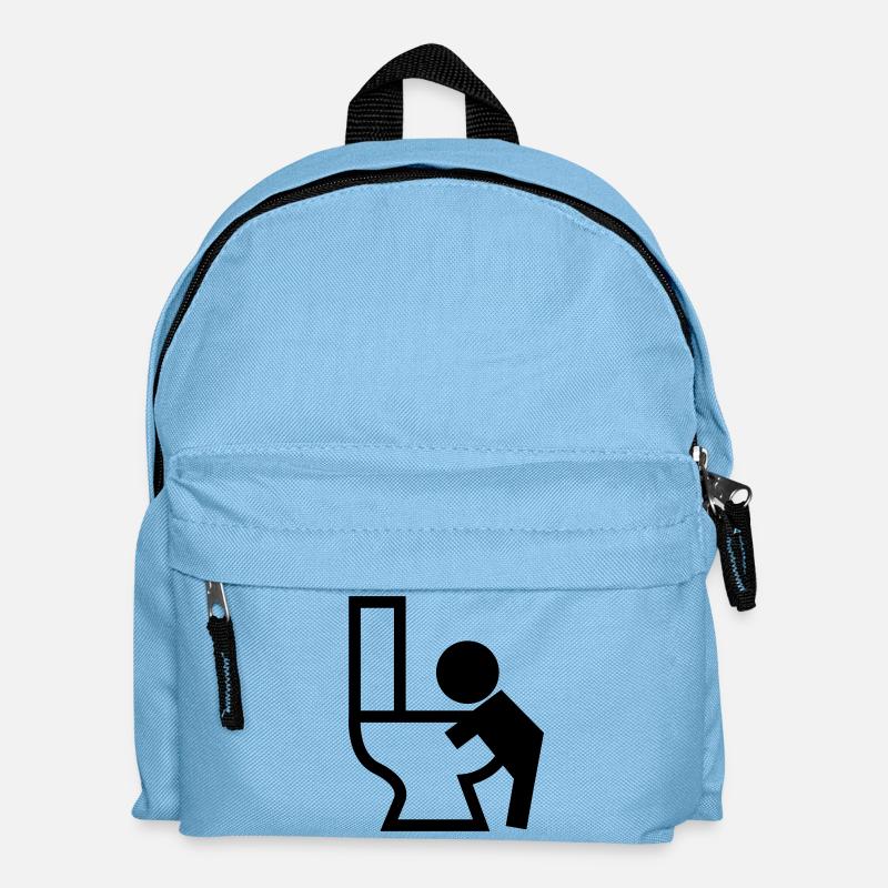 Vomissements Puck malade - Sac à dos Enfant - bleu clair