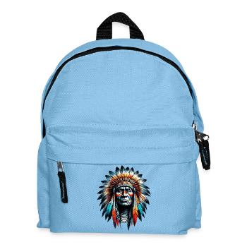 Amérindien Américain - Sac à dos Enfant - bleu clair - Devant