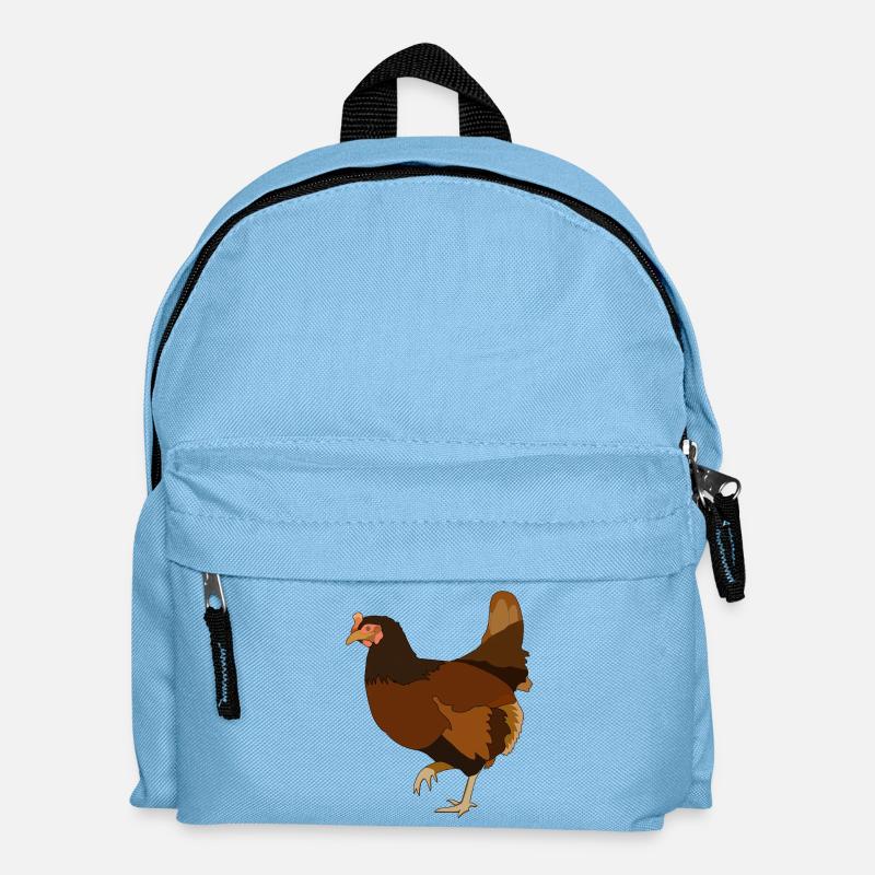 Huhn Hühner - Kinder Rucksack - Hellblau