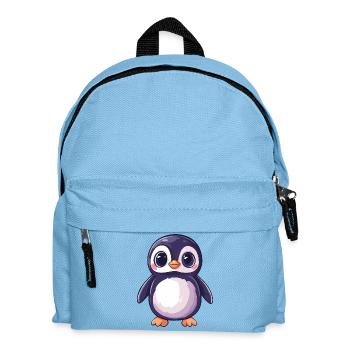 Personnage Pingouin de dessin animé mignon - Sac à dos Enfant - bleu clair - Devant