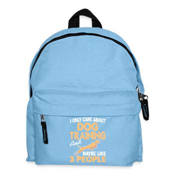 Funny Dog Training And Maybe 3 People Sarcastic - Kids' Backpack - light blue - Front