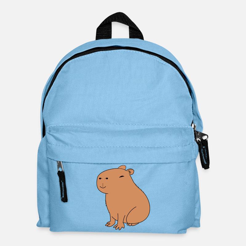 Happy Capybara - Kids' Backpack - light blue