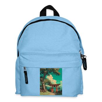 Paysage serein de la porte japonaise Torii - Sac à dos Enfant - bleu clair - Devant