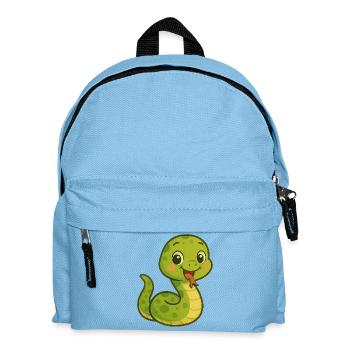 Schlange mit Freundlichem Gesicht - Kinder Rucksack - Hellblau - Vorne