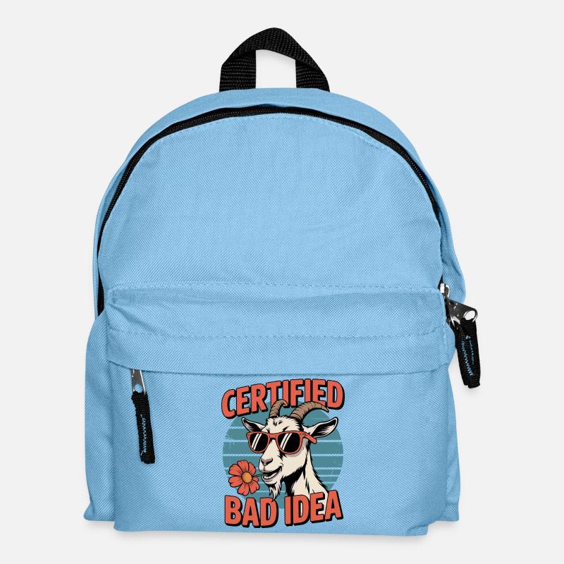 Chèvre certifiée Bad Idea - Sac à dos Enfant - bleu clair