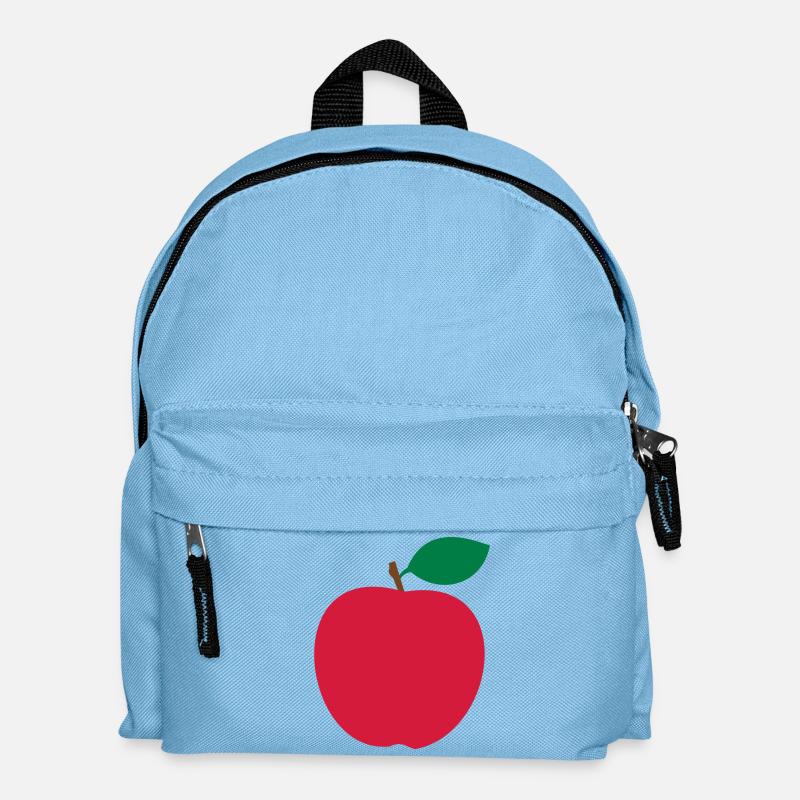 Roter Apfel - Kinder Rucksack - Hellblau