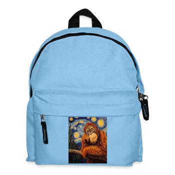 Orangutan Orang-Utan Van Gogh Style Starry Night - Kids' Backpack - light blue - Front