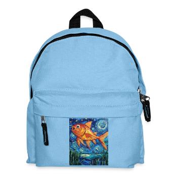 Poisson Rouge Poisson Style Van Gogh - Sac à dos Enfant - bleu clair - Devant