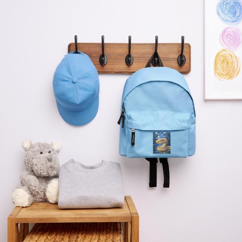 Snake Python Van Gogh Style Starry Night Kids' Backpack