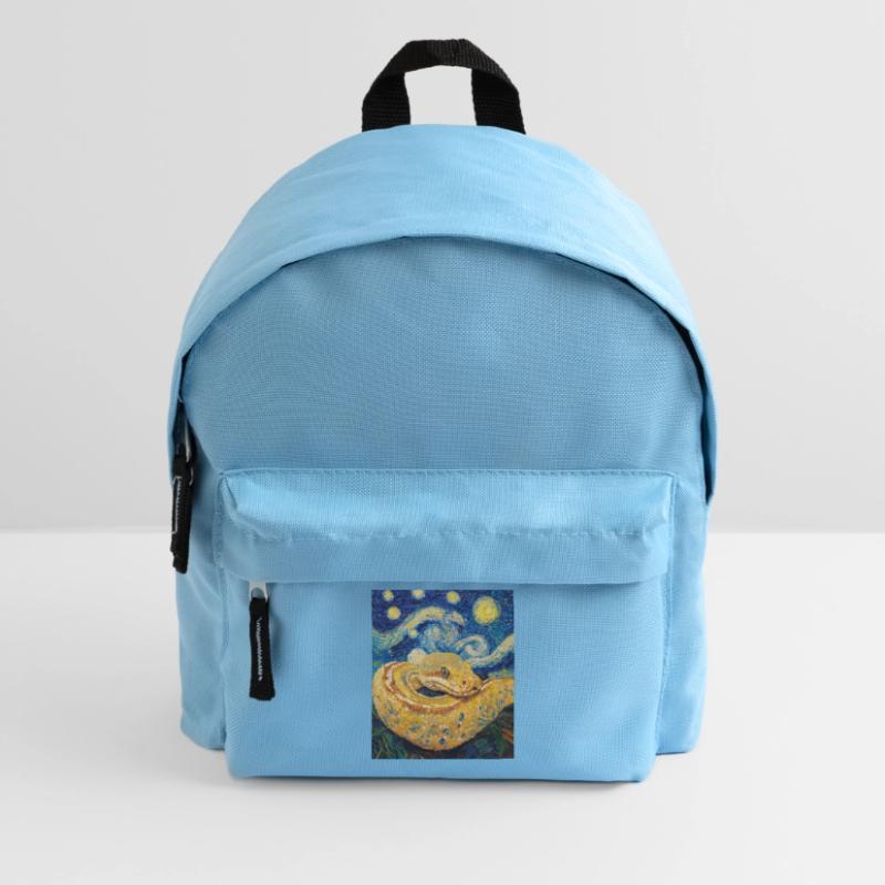 Serpent Python Style Van Gogh Nuit étoilée Sac à dos Enfant