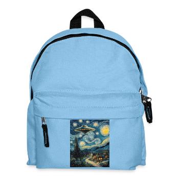  UFO Alien Außerirdische Fliegende Untertasse - Kinder Rucksack - Hellblau - Vorne
