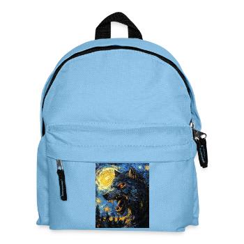 Loup loup-garou style Van Gogh - Sac à dos Enfant - bleu clair - Devant