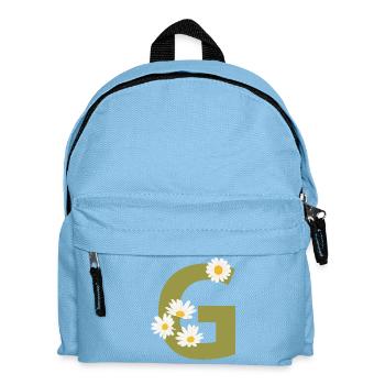 Lettre g vert marguerites - Sac à dos Enfant - bleu clair - Devant