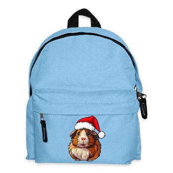 Weihnachten Meerschweinchen - Kinder Rucksack - Hellblau - Vorne