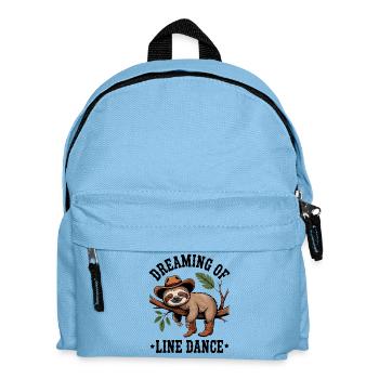 Faultier Cowboy auf Ast - Kinder Rucksack - Hellblau - Vorne