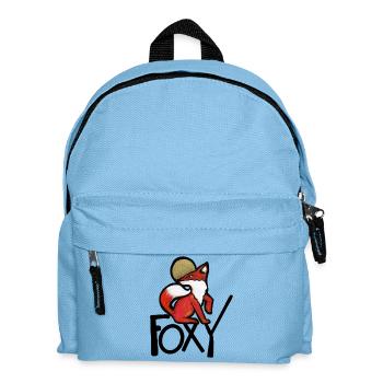 Renard Pourpre avec Auréole Or - Sac à dos Enfant - bleu clair - Devant