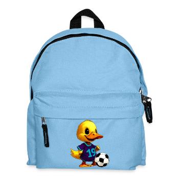Entchen Fussball - Kinder Rucksack - Hellblau - Vorne