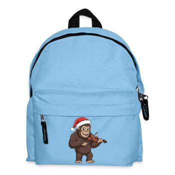 Christmas Bigfoot Sasquatch Playing Violin - Kids' Backpack - light blue - Front