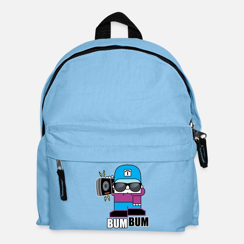 BoomBox Buddy Retro Tee - Kinder Rucksack - Hellblau