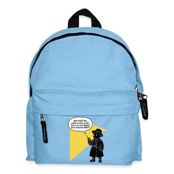 Bonjour oncle - tu décroches ? Ta sœur est drôle et agaçante - Sac à dos Enfant - bleu clair - Devant
