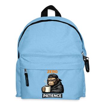 Zero Patience Monkey Streetwear - Kids' Backpack - light blue - Front
