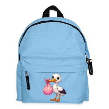 Pélican câlin avec un paquet rose - Sac à dos Enfant - bleu clair - Devant