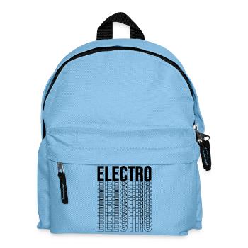 Logo-Design der Elektro-Musiktypografie - Kinder Rucksack - Hellblau - Vorne