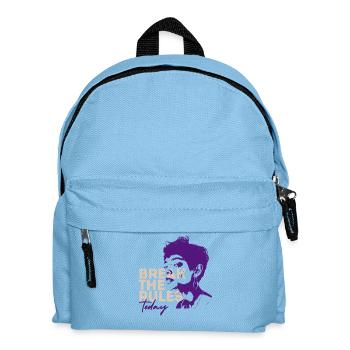 Heute die Regeln brechen - Kinder Rucksack - Hellblau - Vorne