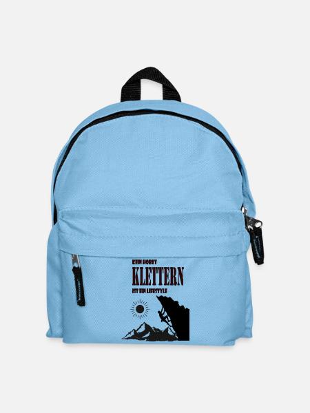 Kein Hobby Klettern Ist ein Lifestyle - Kinder Rucksack - Hellblau