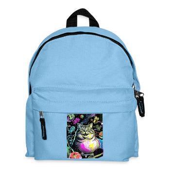 Thick Space Cat - Kids' Backpack - light blue - Front