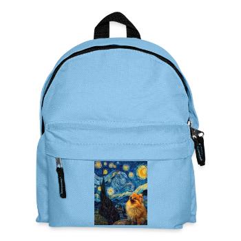 Zwergspitz Spitz Pomeranian - Sac à dos Enfant - bleu clair - Devant