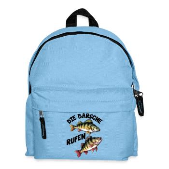Barsch Angeln - Kinder Rucksack - Hellblau - Vorne