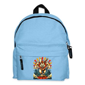 Monster Bunny Rage - Kids' Backpack - light blue - Front
