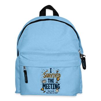 Meeting Survival Report: Better by Email - Kids' Backpack - light blue - Front