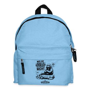 Wer hat gesagt, du sollst reden? Ich definitiv... - Kinder Rucksack - Hellblau - Vorne