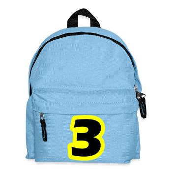 3 Symbole numérique - Sac à dos Enfant - bleu clair - Devant