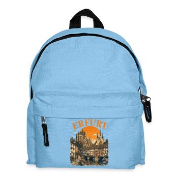  Vintage Erfurt Skyline historische Straßenansicht - Kinder Rucksack - Hellblau - Vorne