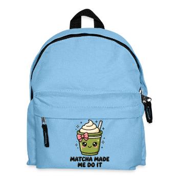Matcha Made Me Do It Kawaii Matcha - Kinder Rucksack - Hellblau - Vorne