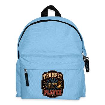 Pocket Style Trumpet Music Trumpet Player - Kids' Backpack - light blue - Front