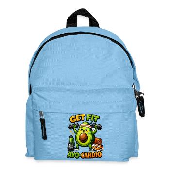 AVO-CARDIO – Avocado in Training - Kids' Backpack - light blue - Front