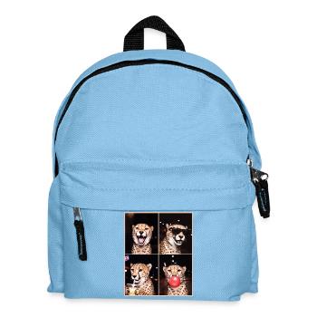 Geparde Gepard - Kinder Rucksack - Hellblau - Vorne