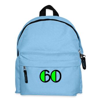 60 JAHRE. 60-JÄHRIGES JUBILÄUM. GEBURTSTAG 60 JAHRE. 60 - Kinder Rucksack - Hellblau - Vorne