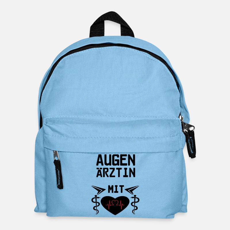 Augenärztin mit Herz Geschenk - Kinder Rucksack - Hellblau